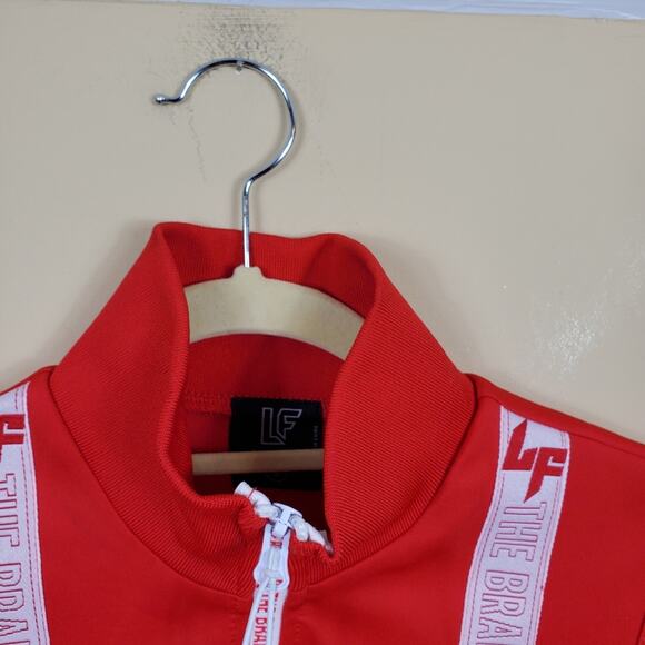 LF the Brand Cropped Branded Logo Vest in Red Size S - Picture 12 of 12